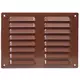 Ventilationsrist i metal, rektangulær 260x190 mm brun – MR2619B
