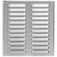 Ventilationsrist i metal, rektangulær 260x280 mm rustfri stål – MR2628i