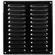 Ventilationsrist i metal, rektangulært 260x280 mm sort – MR2628M