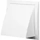 Facadegitter med kontraventil 190x190 mm diameter 125 mm hvid – ND12FV