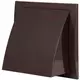 Facadegitter med kontraventil 150x150 mm diameter 100 mm brun – ND10FVB