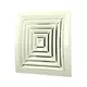 Firkantet loftdiffusor 190x190 diameter: 125 hvid - ND12G