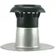 Ventilationstagplade med plastkappe Ø150-160 mm