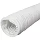 Fleksibel PVC-ventilationsslange i hvid, Ø125 mm (6 meter)