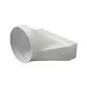 Rektangulær reduktion i plast, Ø125 mm - 220 x 55 mm - KSD25-125