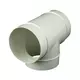Rundt, T-stykke i plast, diameter: 100 mm AT100