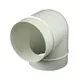 Rundt, plast, 90° bøjningsdiameter: 100 mm AL100-90
