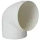 Rund plast 90° bøjning diameter: 150 mm AL150-90