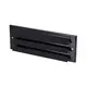 Udvendigt væggitter overflademonteret 300 mm x 100 mm SORT