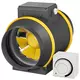 Ruck® ETAMASTER-kanalventilator med EC-motor 1300m³/t - Ø 200 mm + driftspotentiometer 10 kO