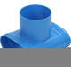 Wavin Ventiza T-stykke PVC ovalt 195x80x50 mm med diameter 125 mm M/M/M