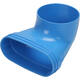 Wavin Ventiza Endestykke 90° grader PVC oval 195x80x100 mm med diameter 125 mm M/M