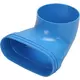 Wavin Ventiza Endestykke 90 grader PVC oval 195x80x70 mm med diameter 125 mm M/M