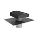 Econox CTM-ventilationshætte 250 mm i aluminium, antracit, med regnkrave