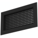 Væggitter i aluminium med fast gitter - med friktionsfjedre - 300x100 mm - RAL 9005