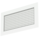 Væggitter i aluminium med fast gitter - med friktionsfjedre - 500x300 mm - RAL 9016