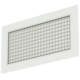 Væggitter i aluminium med fast gitter - med friktionsfjedre - 200x100 mm - RAL 9010