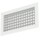 Dobbelt justerbart væggitter i aluminium - med friktionsfjedre - 200x200 mm - RAL 9016