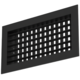 Dobbelt justerbart væggitter i aluminium - med friktionsfjedre - 200x200 mm - RAL 9005