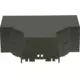 Optimalduct Climclick T-stykke 80x60 mm RAL 7016 Antracit
