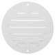 Udvendigt gitter rundt 80 mm aluminium - RAL9016