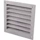 Udvendigt væggitter i aluminium 100x100 mm - Aluminium