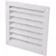 Udvendigt væggitter i aluminium 150x150 mm - RAL 9016