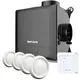 Vent-Axia Multihome AEC advance Package 368 m³/h Bluetooth + CO2-sensor + fugtighedssensor + RFT-kontrolbatteri + 4 ventiler - euro-stik