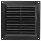 Ventilationsrist i plastik 150x150 mm sort - VR1515M