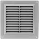 Firkantet ventilationsrist i plastik 150x150 mm grå - VR1515P