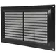 Rektangulær ventilationsrist i plastik 250x170 sort - VR2517M
