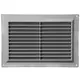 Rektangulær ventilationsrist med rist 250x170 grå - VR2517P