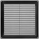 Rektangulær ventilationsrist i plastik 250x250 sort - VR2525M