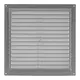 Firkantet ventilationsrist med rist 250x250 mm grå