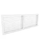 Vægrist 800 x 400 aluminium med fjederclips og faste ventilatorblade - blandet farve RAL 9016