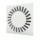 Justerbar firkantet hvirveldiffusor 600 x 600 med 24 ventilatorblade - blandet farve RAL 9010