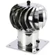 Vinddrevet tagventilator Cowl 200 mm rustfrit stål inklusive tagplade – 115m3/h