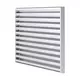 Udvendigt gitter 200x200 aluminium med faste lameller