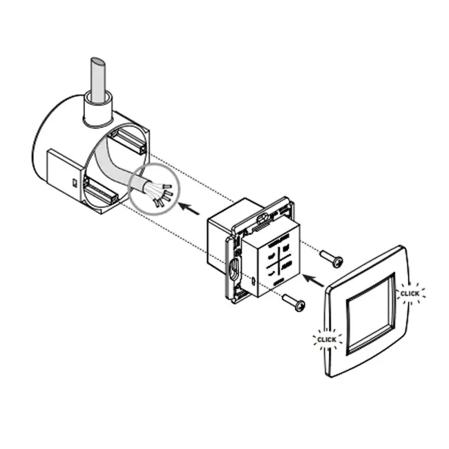 Duco-kontrolafbryder RF/BAT sort