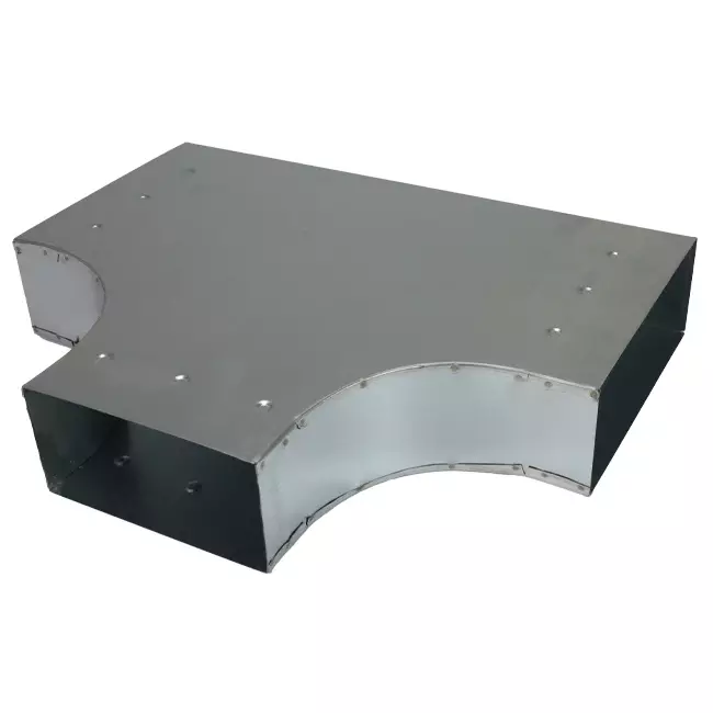 T-stykke 90 grader 300x80 mm - 170x80 mm til kanalføring