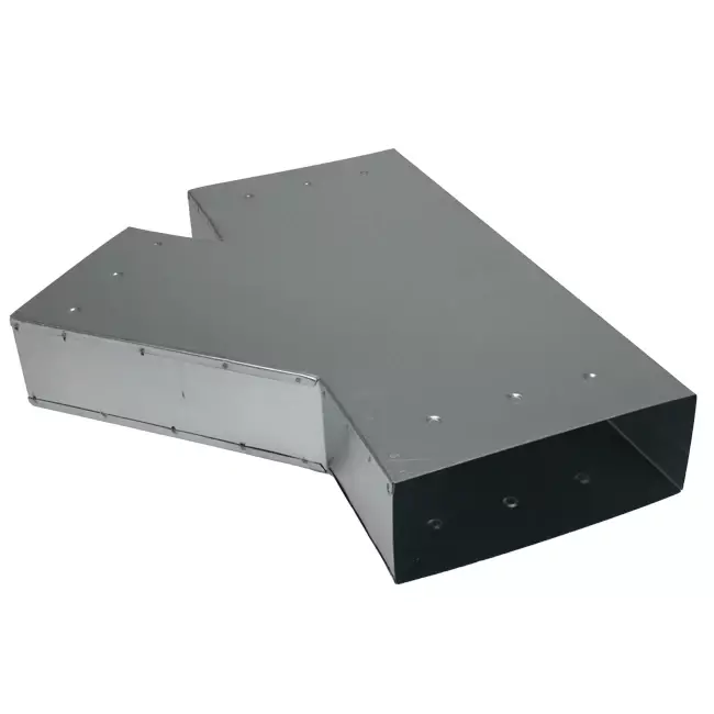 T-stykke 45 grader 220x80 mm - 170x80 mm til kanalføring