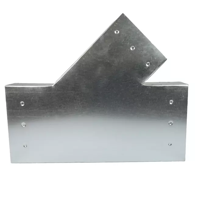 T-stykke 45 grader 220x80 mm - 170x80 mm til kanalføring