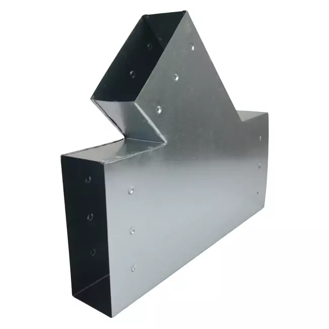 T-stykke 45 grader 220x80 mm - 170x80 mm til kanalføring