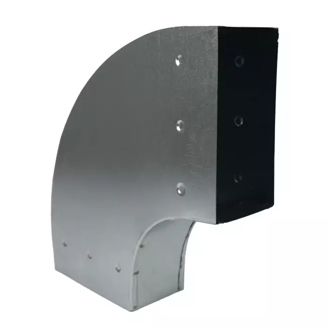 Bøj 90 grader 170x80 mm vandret til kanalføring