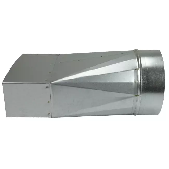 Adapter 170x80 mm til diameter 150 mm til kanalføring
