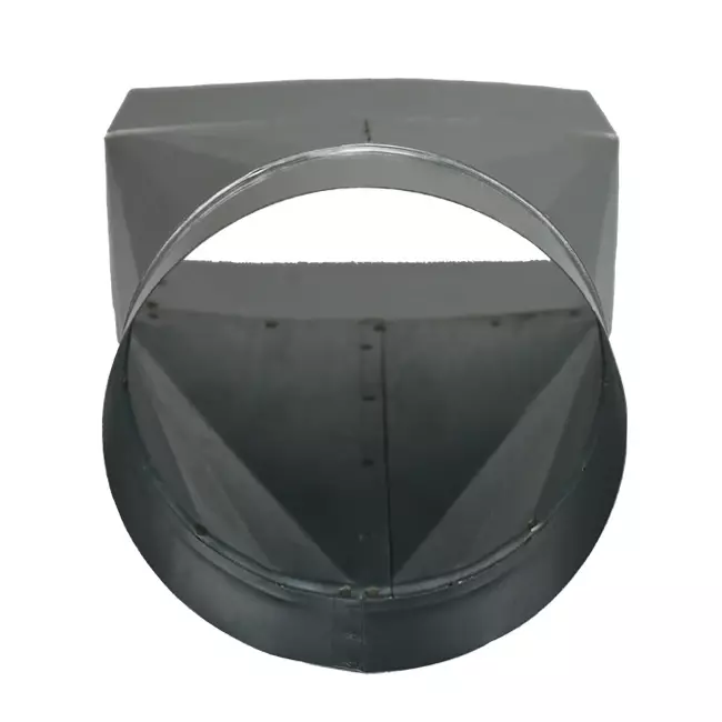 Adapter 170x80 mm til diameter 150 mm til kanalføring