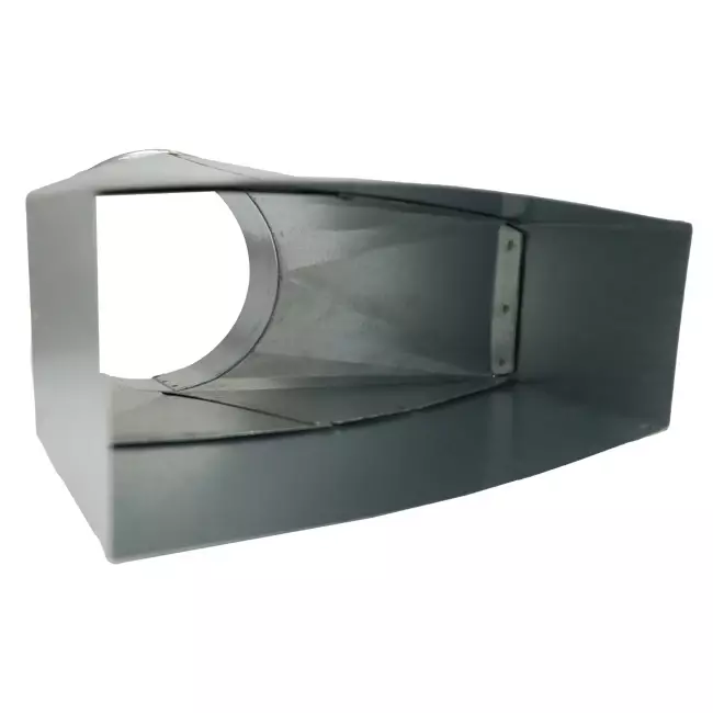 Adapter 170x80 mm til diameter 150 mm til kanalføring