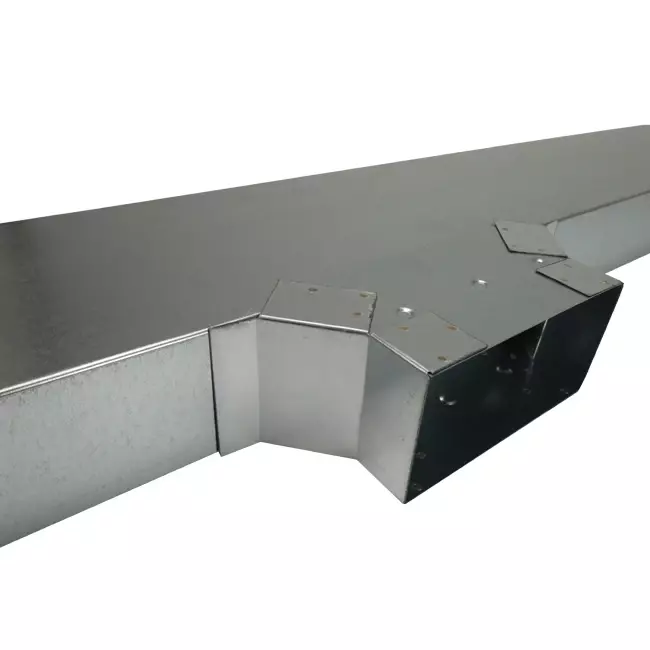 Sidetilslutning 170x80 mm til rektangulære kanaler