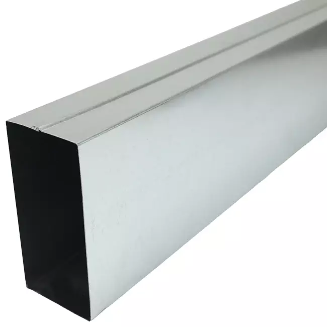 Galvaniseret indstøbt kanal 170x80 mm efter længde 1500 mm