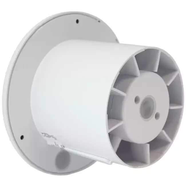 Rund badeværelsesventilator – fugtsensor og timer – Ø 100 mm – aRid 100 BB HS